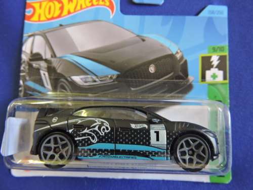 Hot Wheels JAGUAR I-PACE eTrophy ( Black ) Green Speed
