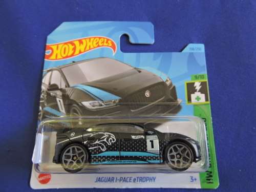 Hot Wheels JAGUAR I-PACE eTrophy ( Black ) Green Speed
