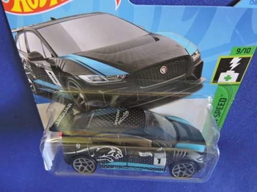 Hot Wheels JAGUAR I-PACE eTrophy ( Black ) Green Speed
