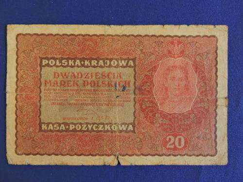 POLISH Bank Note Poland 20 Marek C1919