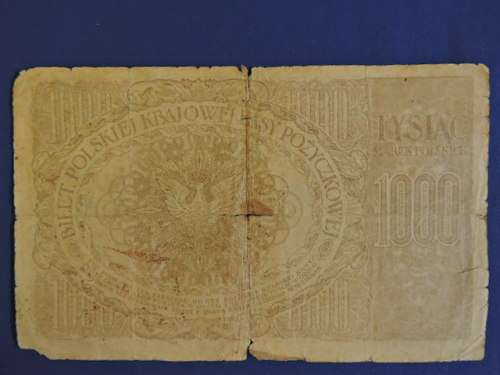 POLISH Bank Note Poland 1000 Marek