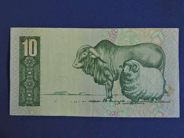 South African Reserve Bank R10 Ten Rand Bank note TW de Jong Replacement Note Y7
