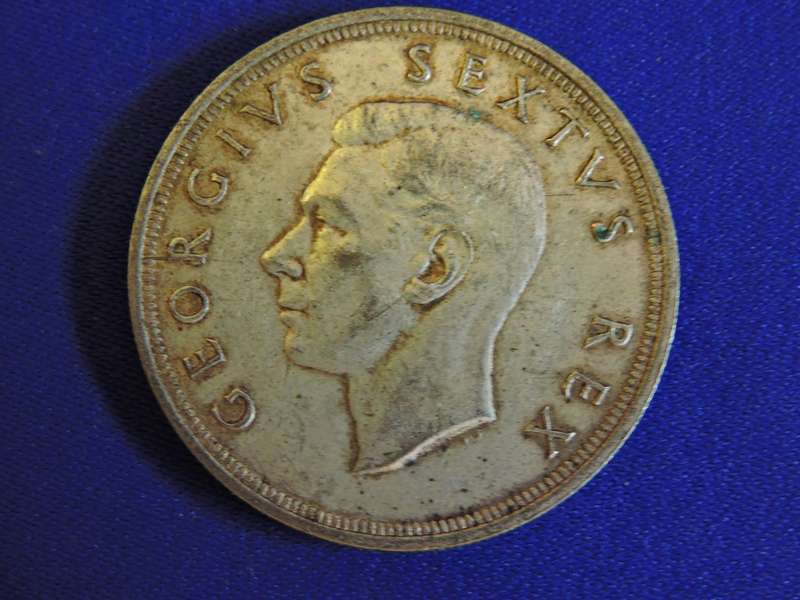 1952 SA Union 5 Shilling Crown Silver coin.