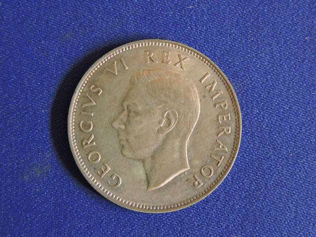 1944 SA Union 2 1/2 Shilling Half Crown silver coin