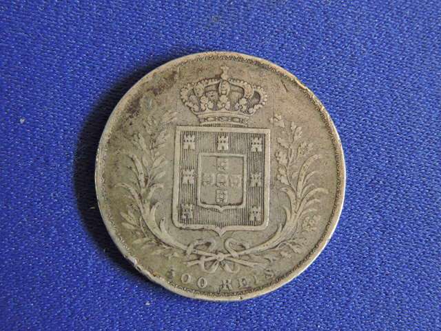 1870 500 Reis Portuguese silver coin Portugal