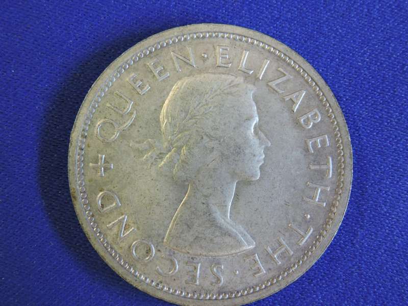 1953 Southern Rhodesia 5 Shilling Crown Silver coin
