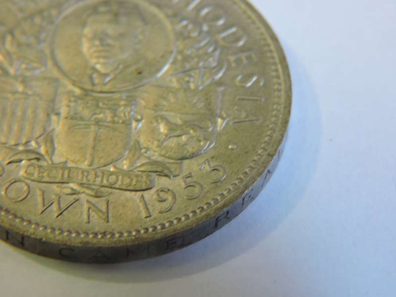 1953 Southern Rhodesia 5 Shilling Crown Silver coin