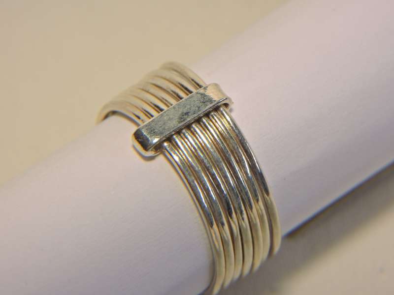 Sterling Silver 7 Day Band Ring  Russian Ring