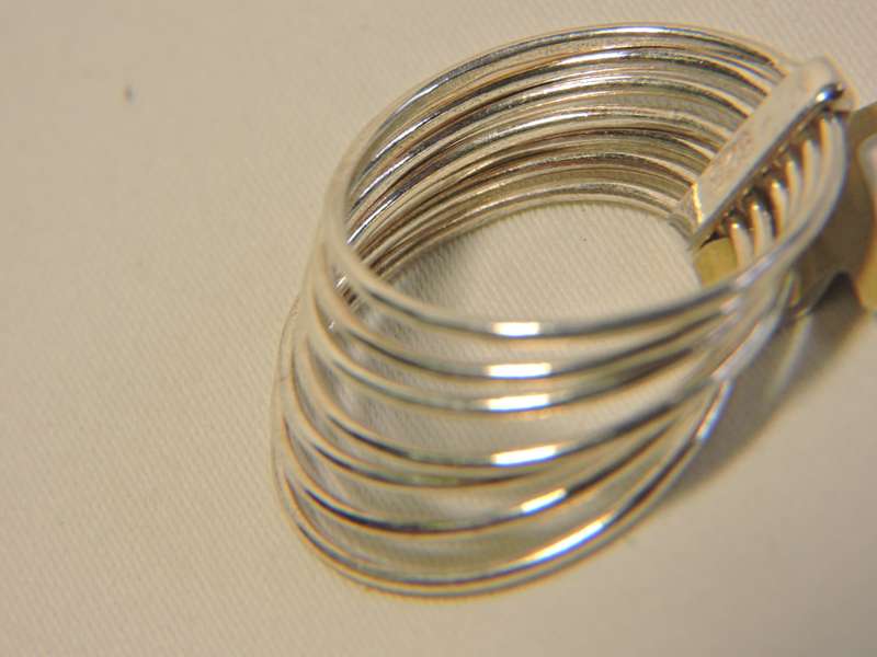 Sterling Silver 7 Day Band Ring  Russian Ring