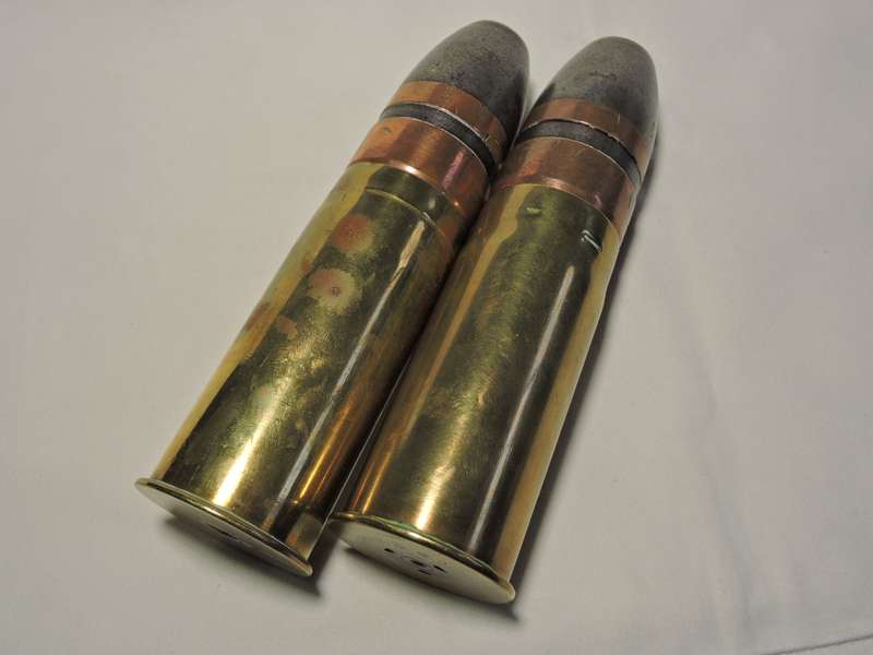 Military Cannon shells and heads like Pom Pom used during Boer War. x 2 Both deactivated
