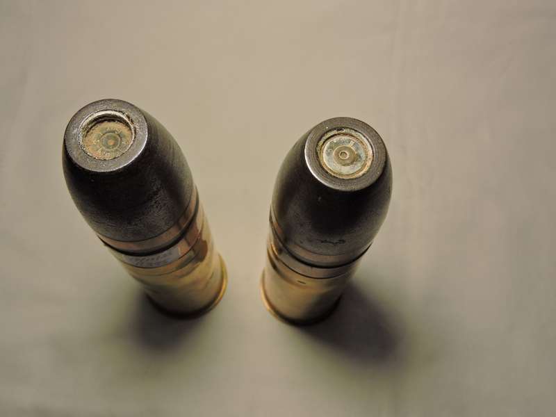 Military Cannon shells and heads like Pom Pom used during Boer War. x 2 Both deactivated