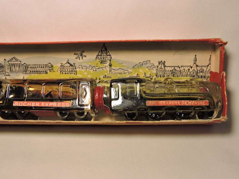 Vintage French ROCHER Liqueurs in form of Steam Train and Carriages