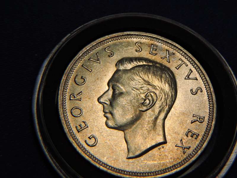 1950 SA Union 5 Shilling Crown Silver coin  # AMAZING CONDITION #
