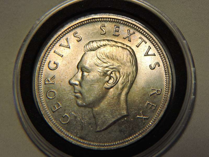 1950 SA Union 5 Shilling Crown Silver coin  # AMAZING CONDITION #