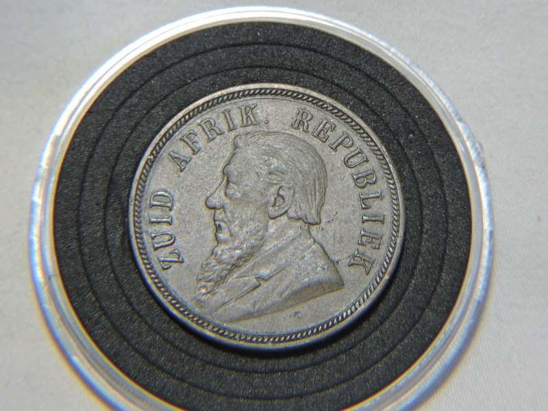 1893 ZAR 1 Penny Coin  1D   Paul Kruger coin