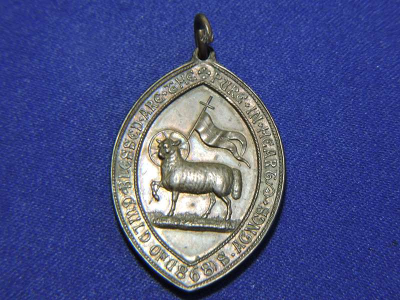 1868 Guild of St Agnus Blessed are the pure in Heart Religious TOKEN