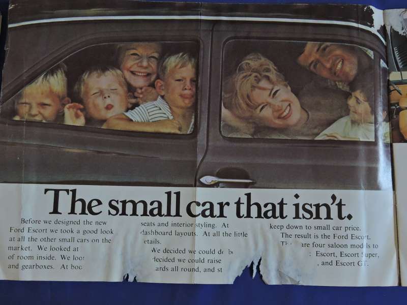 Ford Escort advertising brochure.  Awesome pics   # LOOK #