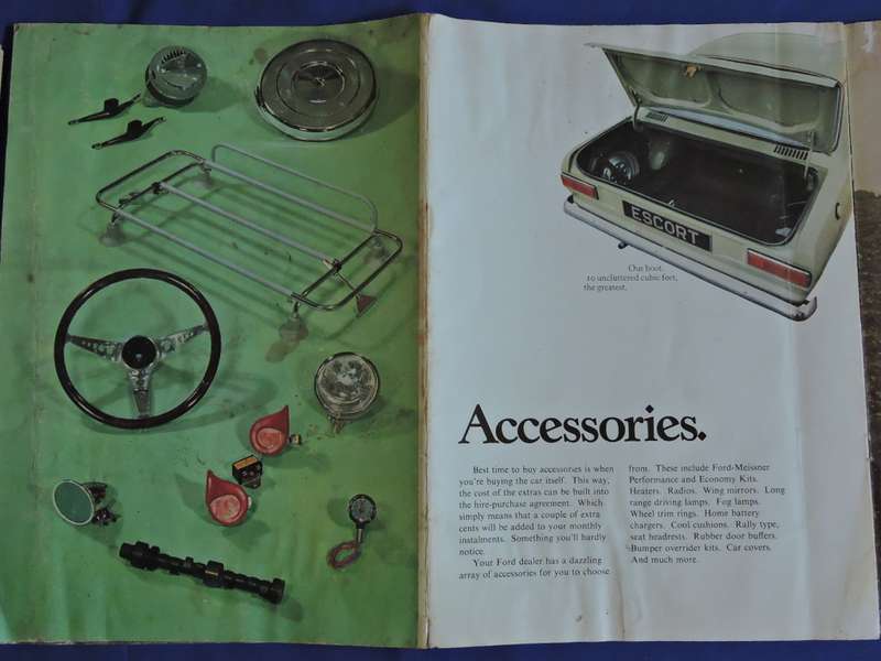 Ford Escort advertising brochure.  Awesome pics   # LOOK #