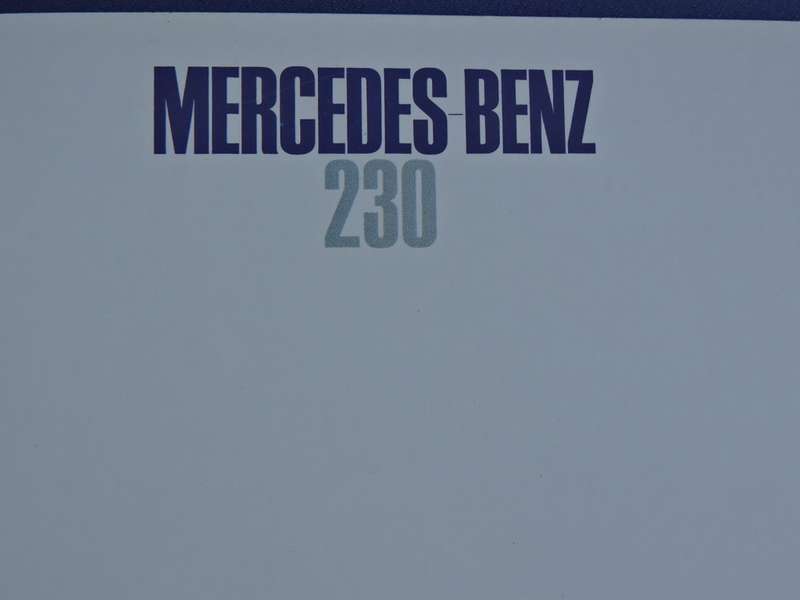 Mercedes Benz 230 advertising brochure.  Awesome pics   # LOOK #