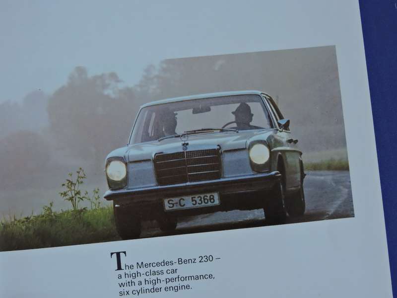 Mercedes Benz 230 advertising brochure.  Awesome pics   # LOOK #