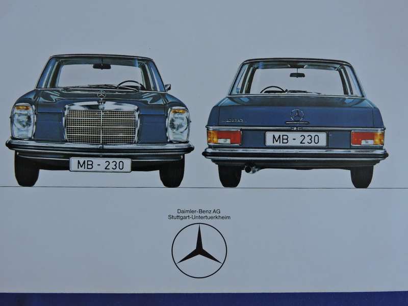 Mercedes Benz 230 advertising brochure.  Awesome pics   # LOOK #