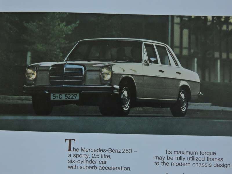 Mercedes Benz 250 advertising brochure.  Awesome pics   # LOOK #