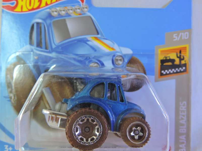 Hot Wheels Volkswagen VW Beetle Baja Bug ( Tooned Blue )