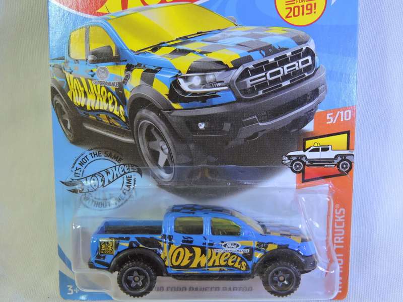 Hot Wheels FORD Ranger Raptor Pickup Bakkie ( Blue & silver checkered  )