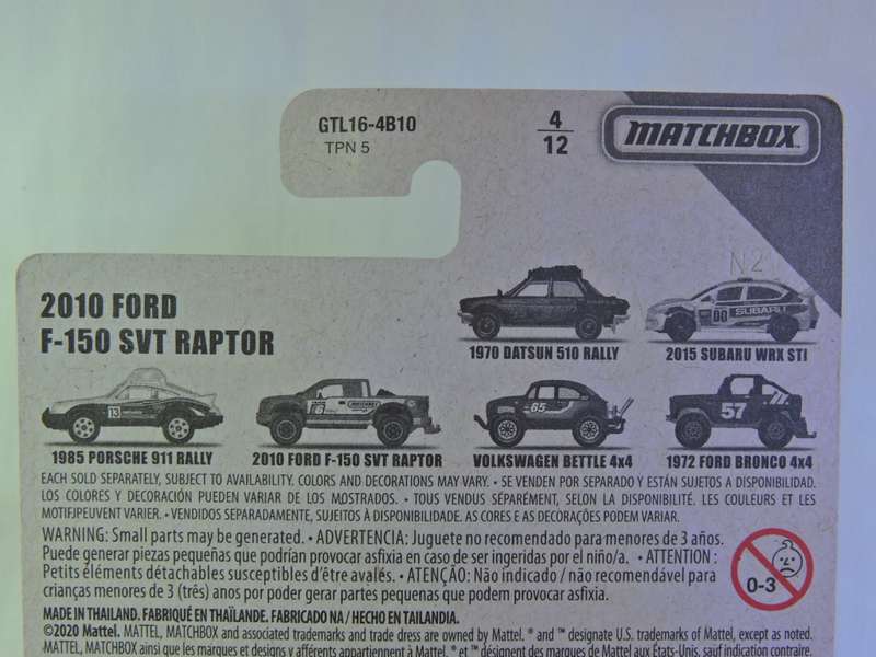 MATCHBOX FORD F-150 SVT Raptor  Pickup Bakkie ( Orange Off road rally 04/12 ) Like Hot Wheels