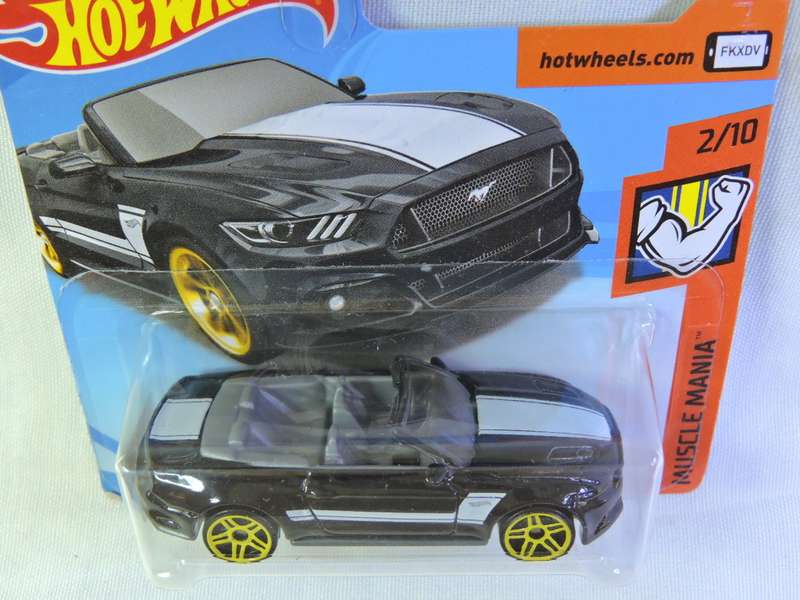 Hot Wheels FORD Mustang GT Convertible ( Black white stripe )