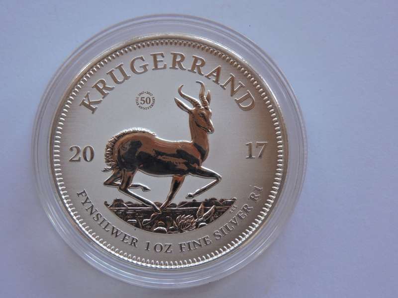 1 oz Fine Silver Coin .999 2017 KRUGERRAND with Privy mark Launch Edition Encapsulated & Certificate