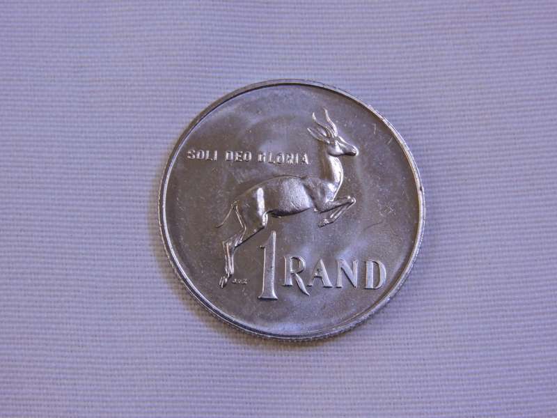 Proof 1979 R1 Silver Coin Springbok in SA Mint blue box