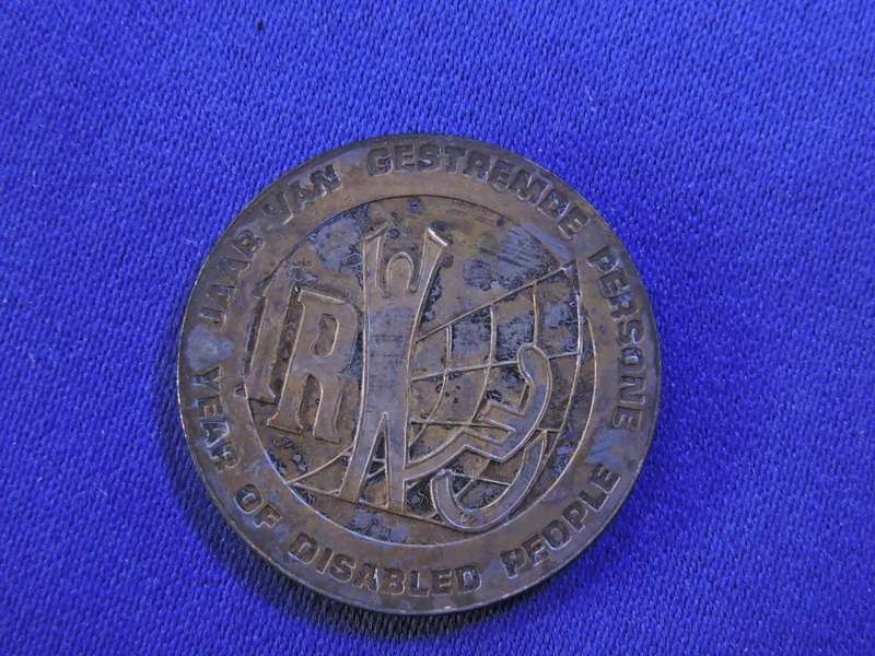 Proof 1986 R1 Silver Coin Year of Disabled  in SA Mint box