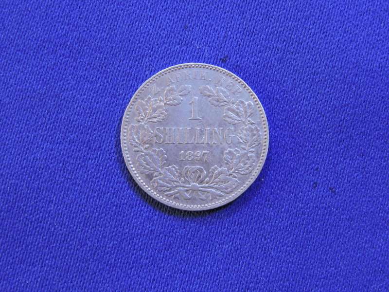 1897 ZAR 1 Shilling Paul Kruger .925 Sterling Silver coin