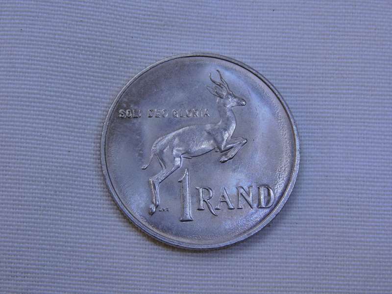 UNC 1988 South Africa R1 Springbok Rand Coin