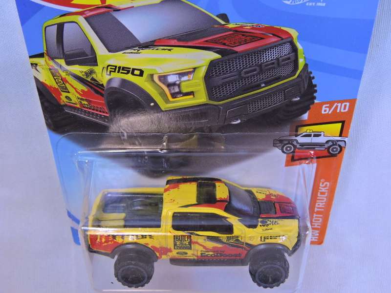 Hot wheels FORD F-150 Pick up Bakkie ( Yellow/Red ) EcoBoost Long Card