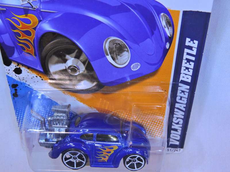 Hot Wheels Volkswagen VW BEETLE ( Medium Blue ) Heat Fleet Long Card
