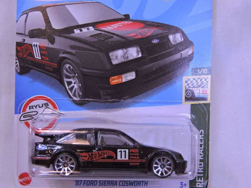 Hot Wheels FORD Sierra Cosworth ( Black #11 )  Long Card