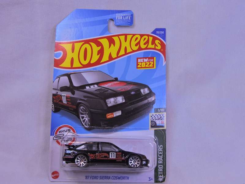 Hot Wheels FORD Sierra Cosworth ( Black #11 )  Long Card