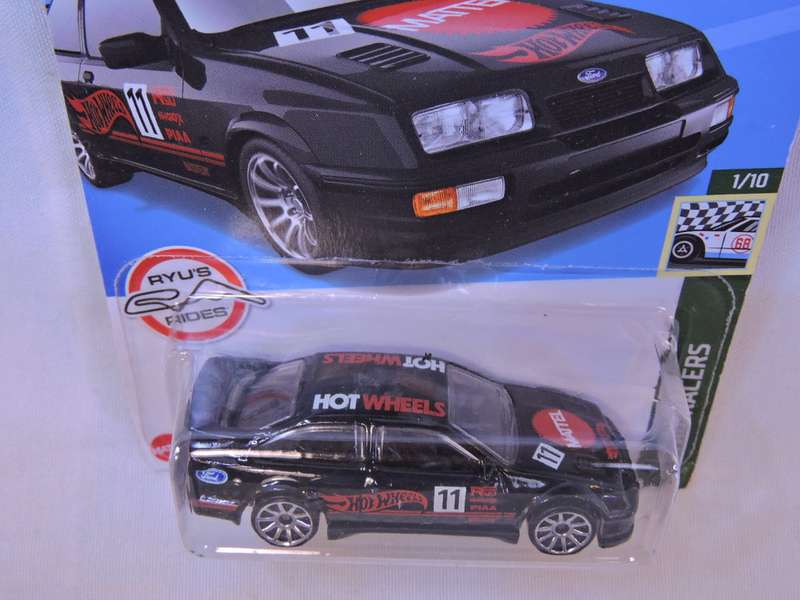 Hot Wheels FORD Sierra Cosworth ( Black #11 )  Long Card