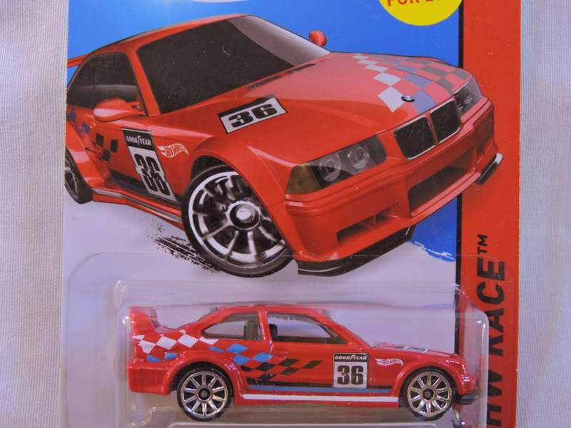 Hot Wheels BMW E36 M3 Race ( Red #36 ) Dolphin shape