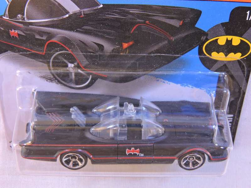 Hot Wheels TV Series BATMOBILE  ( Black, Red Pin strip & clear windows )  Batman