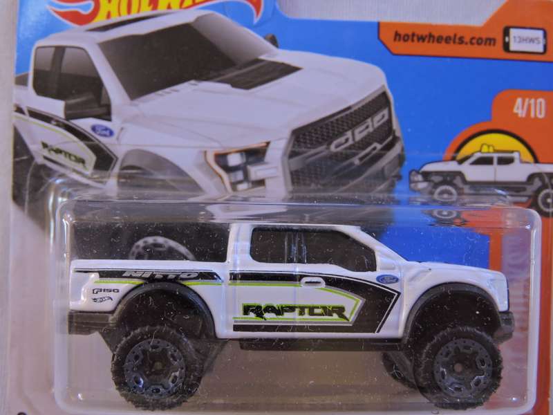 Hot Wheels  FORD F-150 Raptor ( White Black stripe )