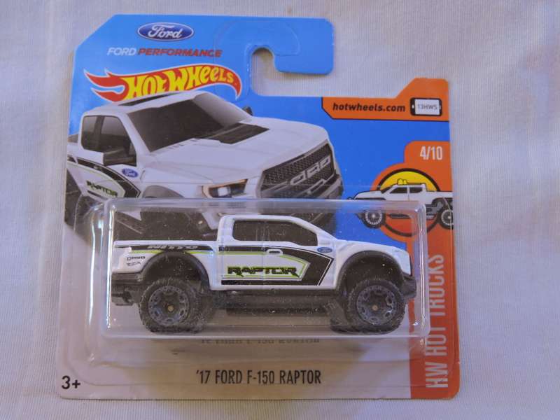 Hot Wheels  FORD F-150 Raptor ( White Black stripe )