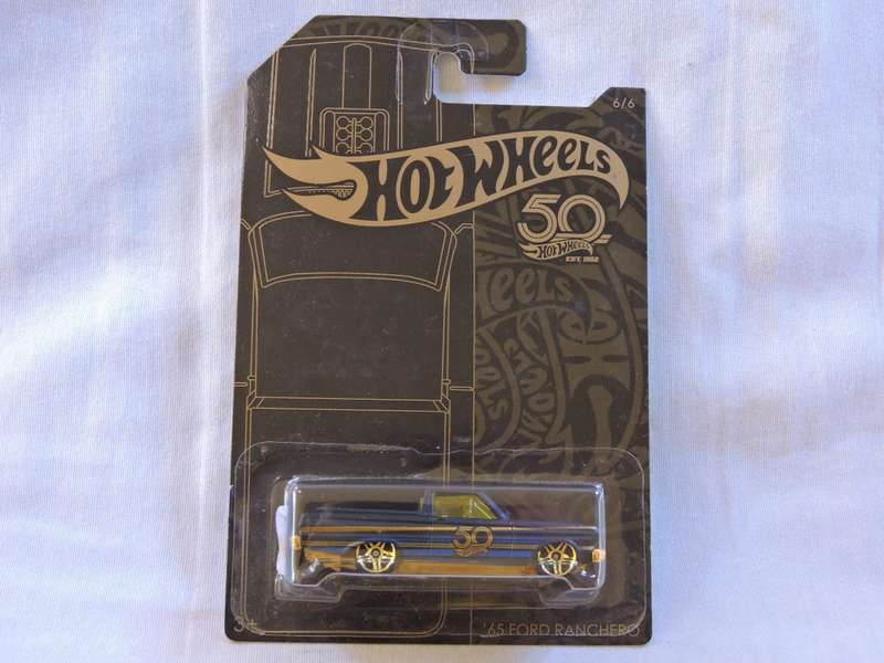 Hot Wheels FORD Ranchero PickUp Bakkie ( Black with Blue stripe )  Long Card