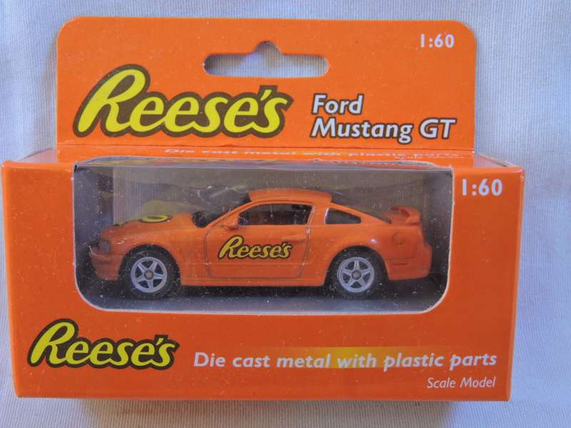 Reeses FORD Mustang GT ( Orange ) Mint model in sealed box like Hot Wheels
