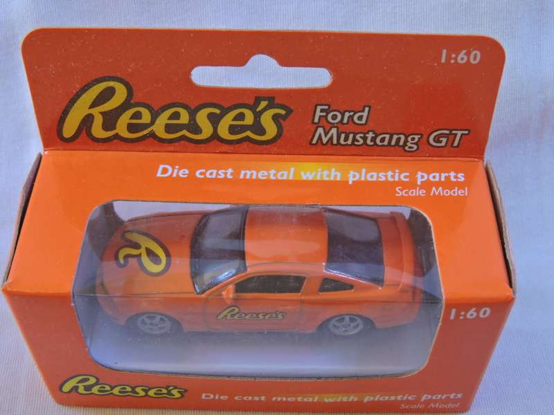 Reeses FORD Mustang GT ( Orange ) Mint model in sealed box like Hot Wheels