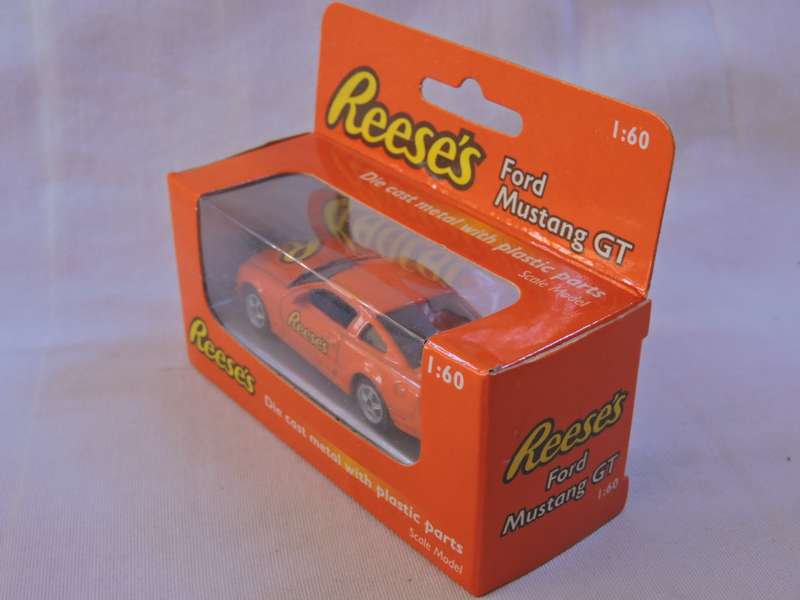 Reeses FORD Mustang GT ( Orange ) Mint model in sealed box like Hot Wheels