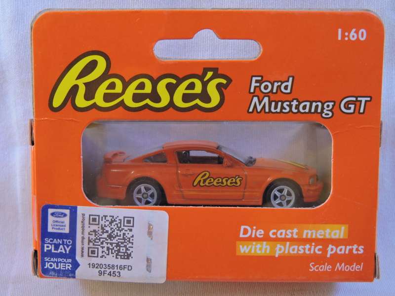 Reeses FORD Mustang GT ( Orange ) Mint model in sealed box like Hot Wheels