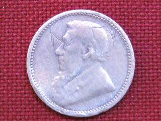 1897 ZAR 3d Three pence ( Tickey ) Paul Kruger .925 Sterling Silver Filler Coin